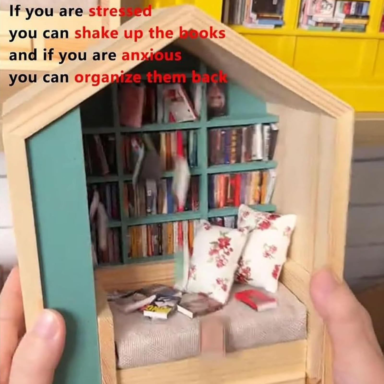 Taimimy DIY Miniature House Kit,Miniature Building Kits,Wooden Greenhouse Miniature Kit with Furniture & LED,Creative Dollhouse Kit for Adults,Birthday Gifts Home Decor