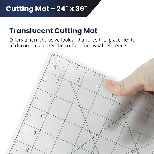 Miniatura 16 de Pacific Arc Alfombrilla de corte autocurable multiusos translúcida de 8 1/2 pulgadas x 12 pulgadas.