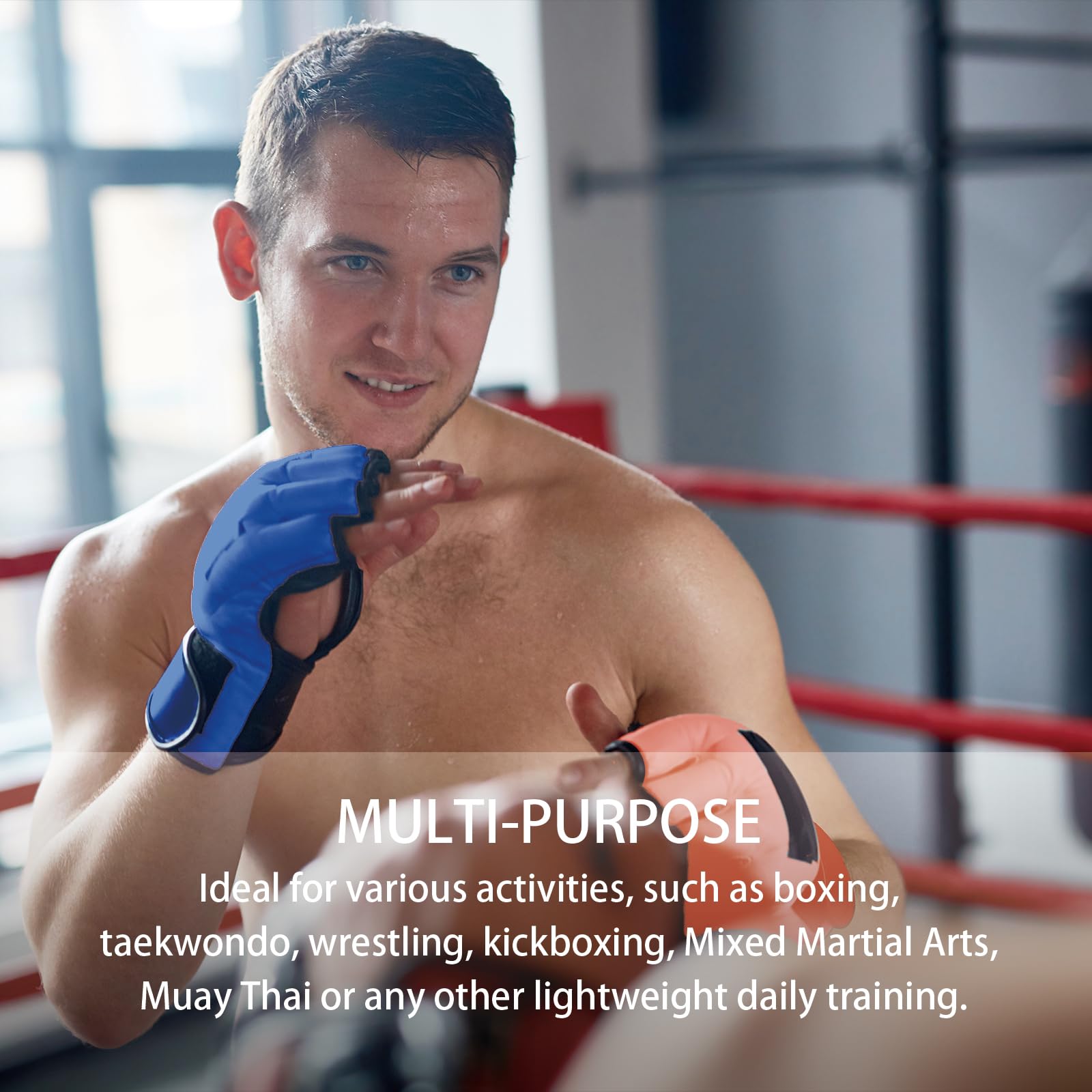 2 Paar Boxhandschuhe, Kickboxhandschuhe für Männer und Frauen, Anfänger, professionell, stoßfest, Leder, Sparring-Trainingshandschuhe, Set MMA-Handschuhe