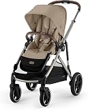 CYBEX Poussette Gold GAZELLE S, De la naissance à environ 4 ans, Max. 22 kg (mode simple) / 2x 22 kg (mode duo), Système tout-en-1 avec 20+ configurations, Beige amande - 1