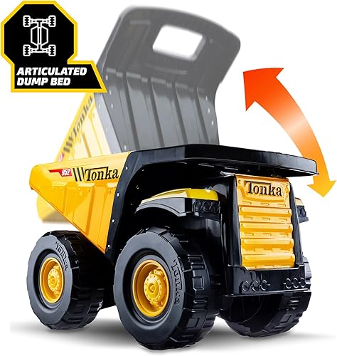 Miniatura 5 de Tonka Steel Mighty - Camión volquete - Amarillo, para mayores de 3 años, hecho de acero y plástico