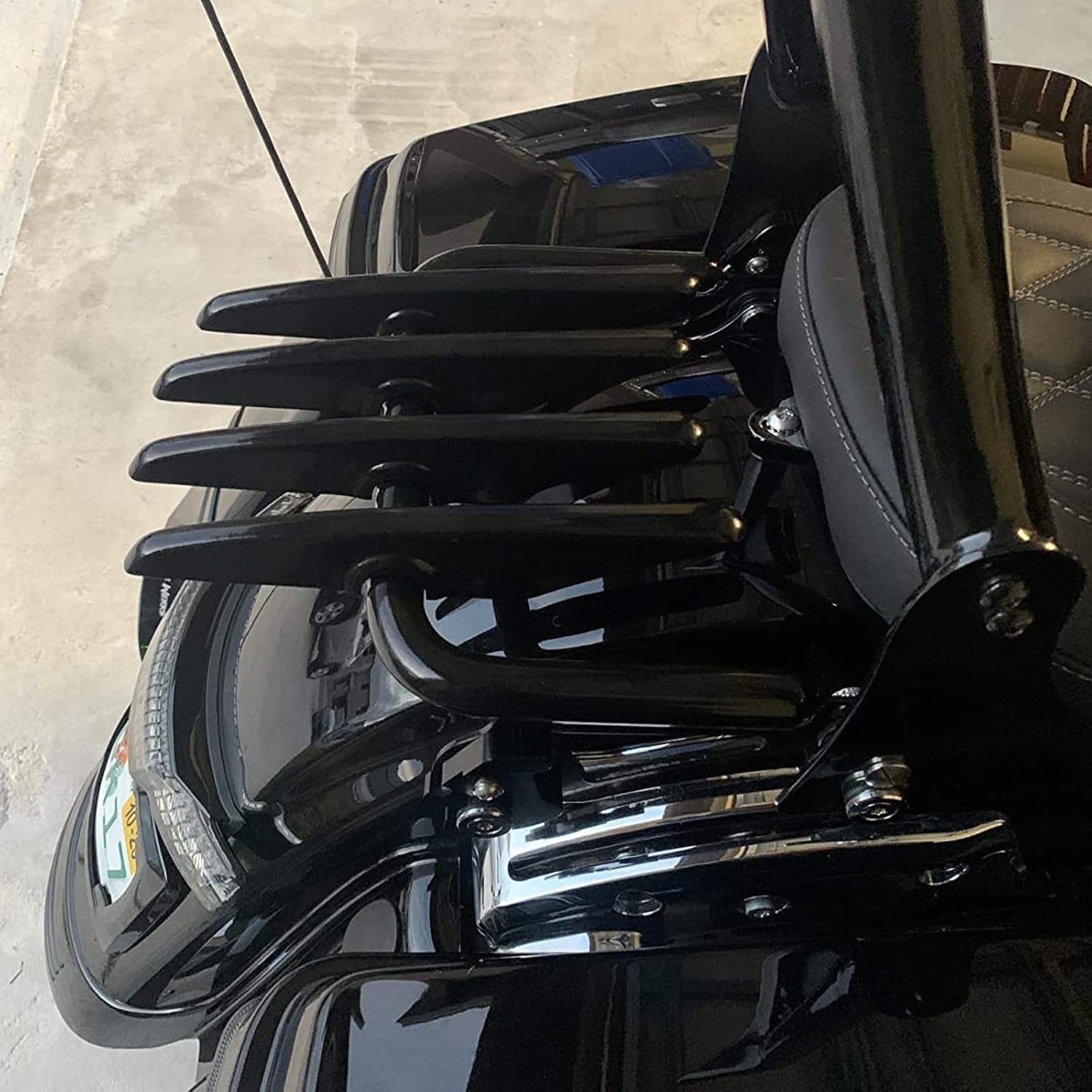 Detachable Trunk Mount 09-23 Two Up Tour Pack Pak Top Box Case Mounting Luggage Rack Compatible for Harley Davidson Touring Models 2009-2023 Street Glide Road Glide Electra Glide Road King