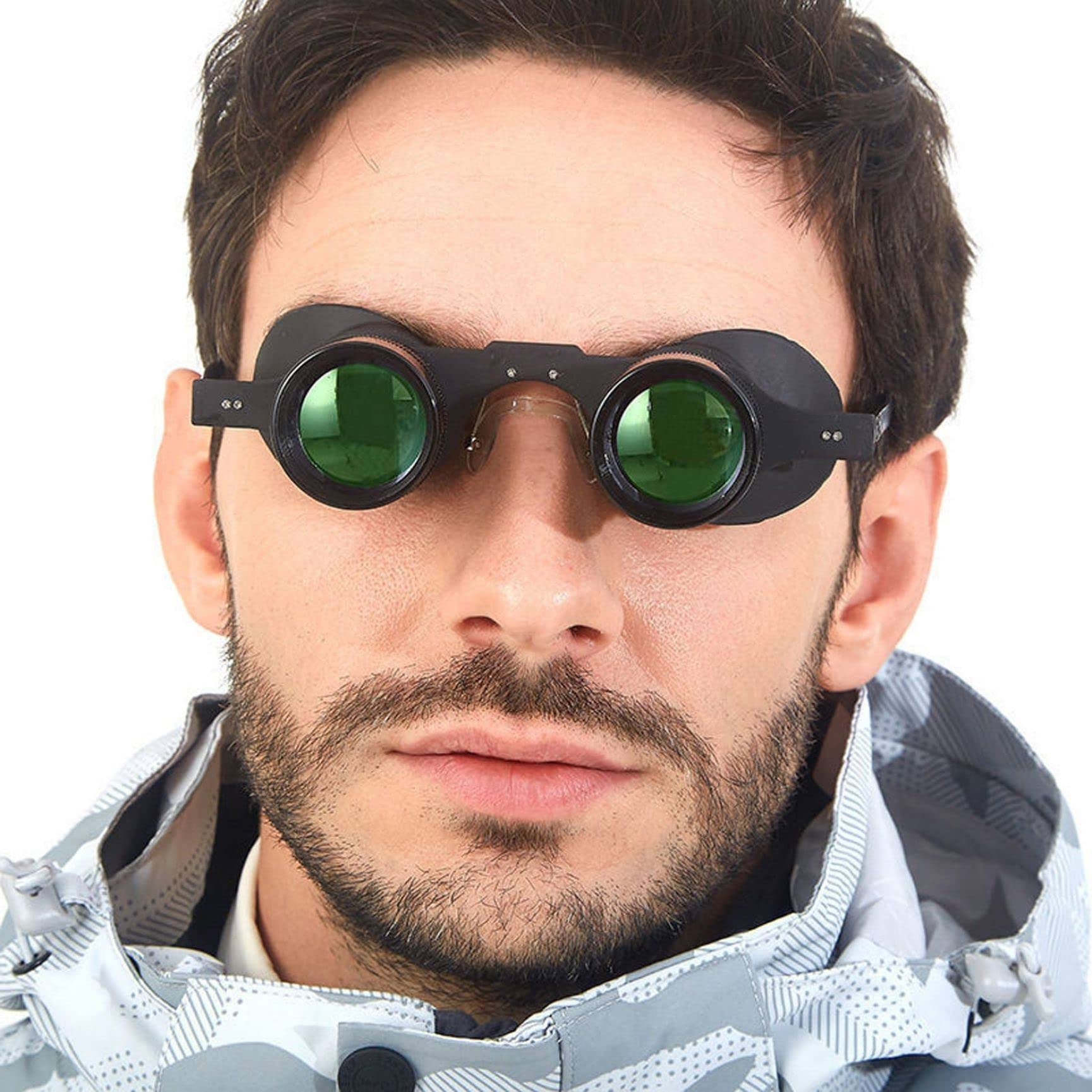 Gafas binoculares binoculares Gafas de Manos portátiles binoculares Libres telescopio 10x Vasos Zoom para Pesca al Aire Libre