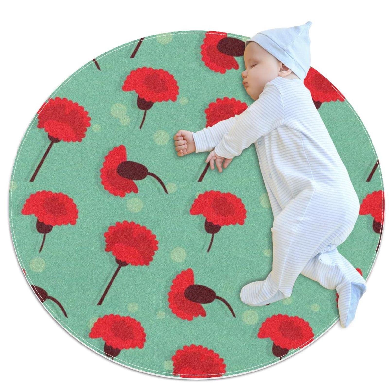 Tapis de jeu pour enfants JDEZ œillet rond anti-froid sol