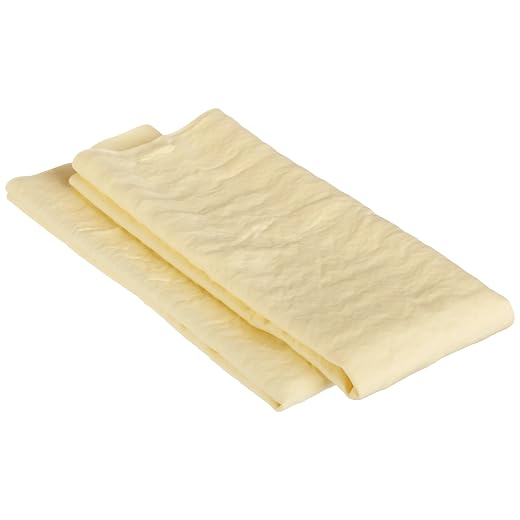 Amazon Basics Super Absorbent Drying Synthetic Chamois Cleaning Cloth, Machine Washable, 26" x 17", Yellow, 2 Pack