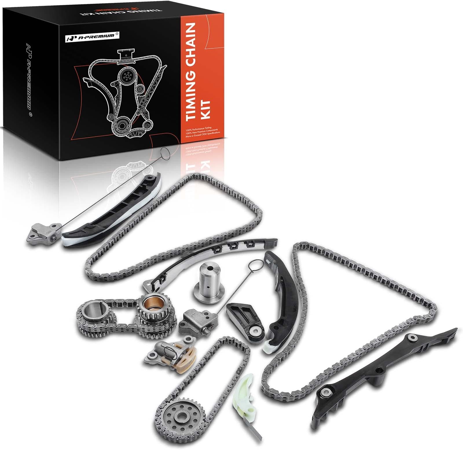 A-Premium Engine Timing Chain Kit W/Tensioner [fits DOHC, 6Cyl 3.6L] Compatible with Jeep & Dodge & Ram & Chrysler Vehicles, fits for Grand Cherokee 11-20, Wrangler, Journey, 1500, Durango & More