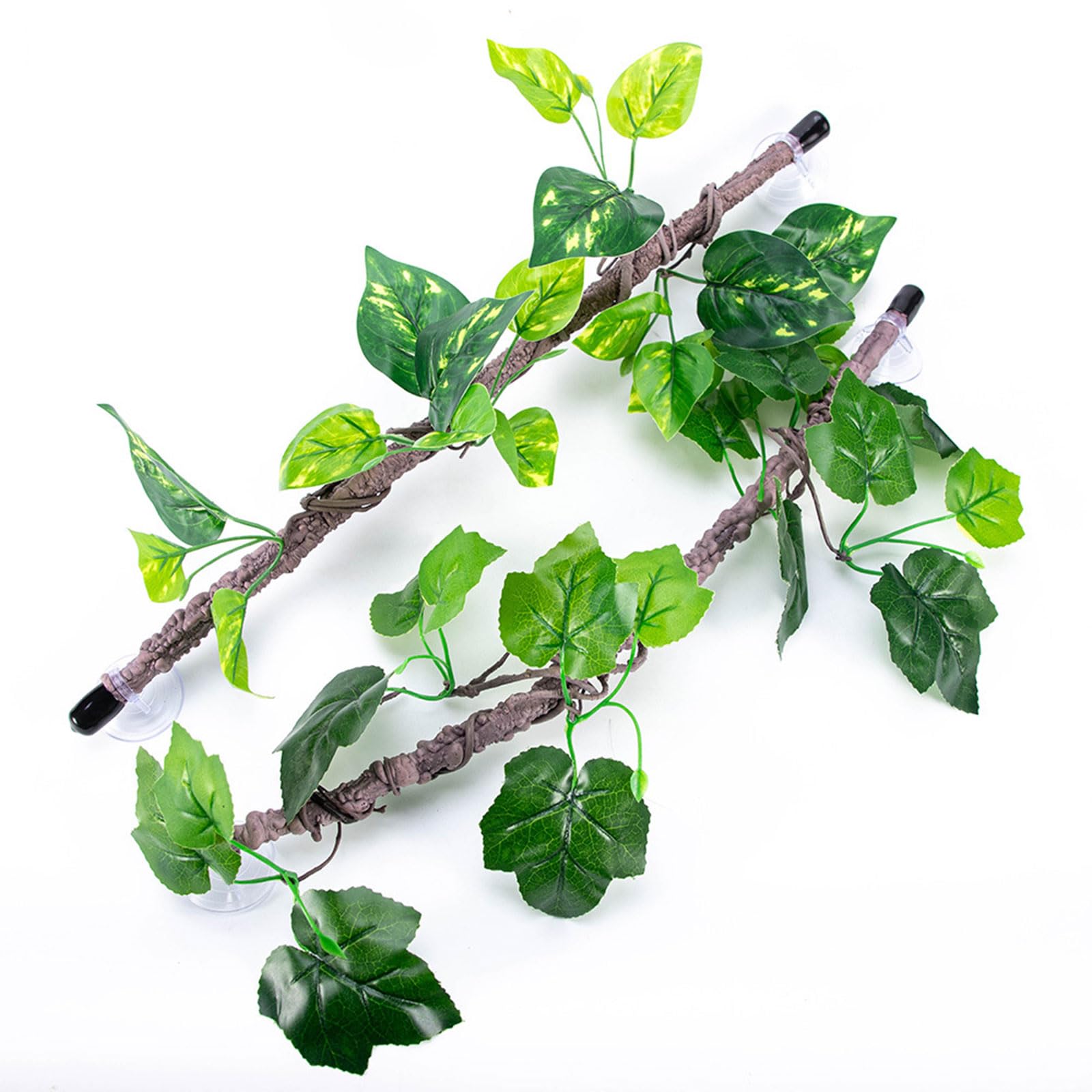 Plante Artificielle Vigne Pour Terrarium Reptile - Décoration Réaliste Avec Ventouse - Pour Geckos, Lézards, Aquariums