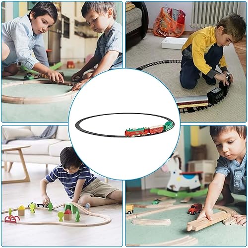 Miniatura 3 de Juego de tren de Navidad con luces para debajo del árbol, tren de vacaciones alrededor del árbol de Navidad, juego de tren eléctrico a pilas con