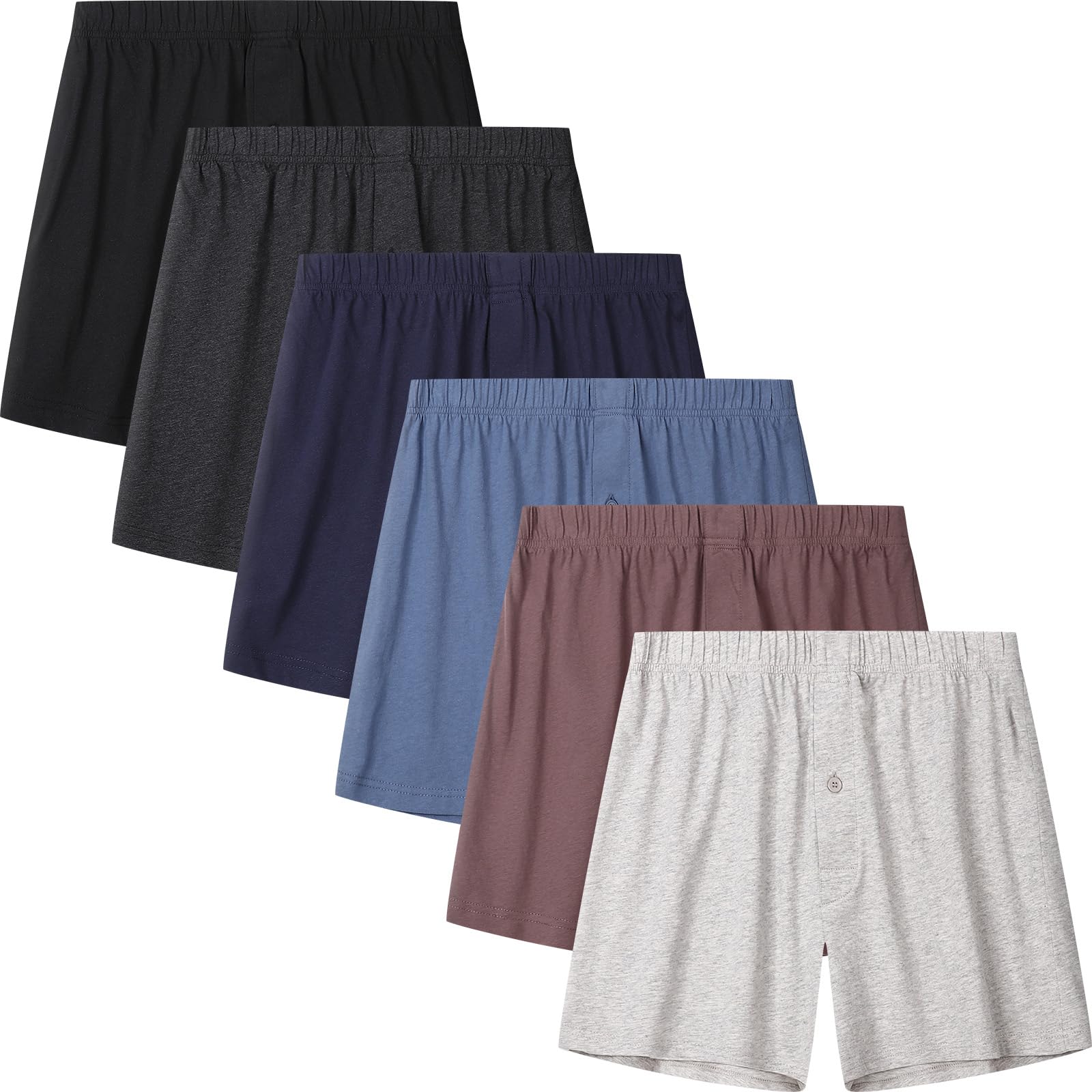 Jveyvth Mens Boxer Shorts 100% Cotton Boxers for Men Underwear 6/10 Pack