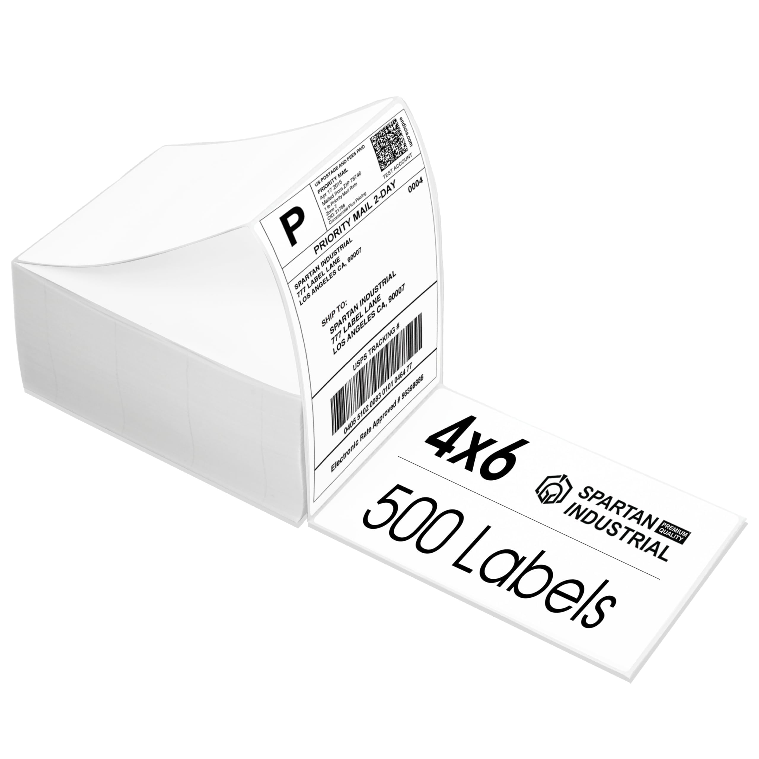 Aegis Adhesives – Étiquettes thermiques directes pliées en éventail de 10,2 x 15,2 cm (4 000 pièces, 8 empiles) – Étiquettes d'expédition imprimables pour expédition postale, identification de colis