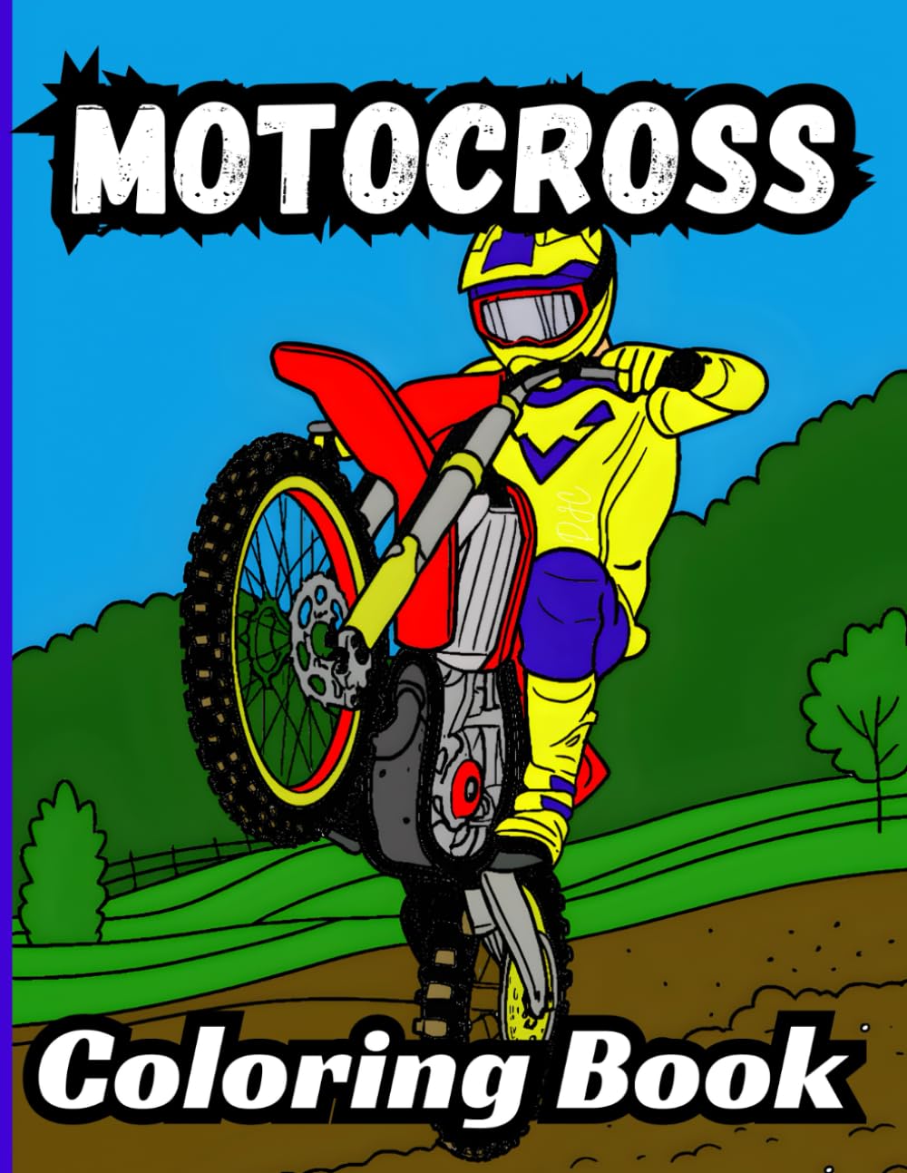 Bermrider Motocross Coloring Book: Dirt Bike Off-Road Racing Pro Gift Speedway Raceway Kids Motorcycle 250 450 Motorsport