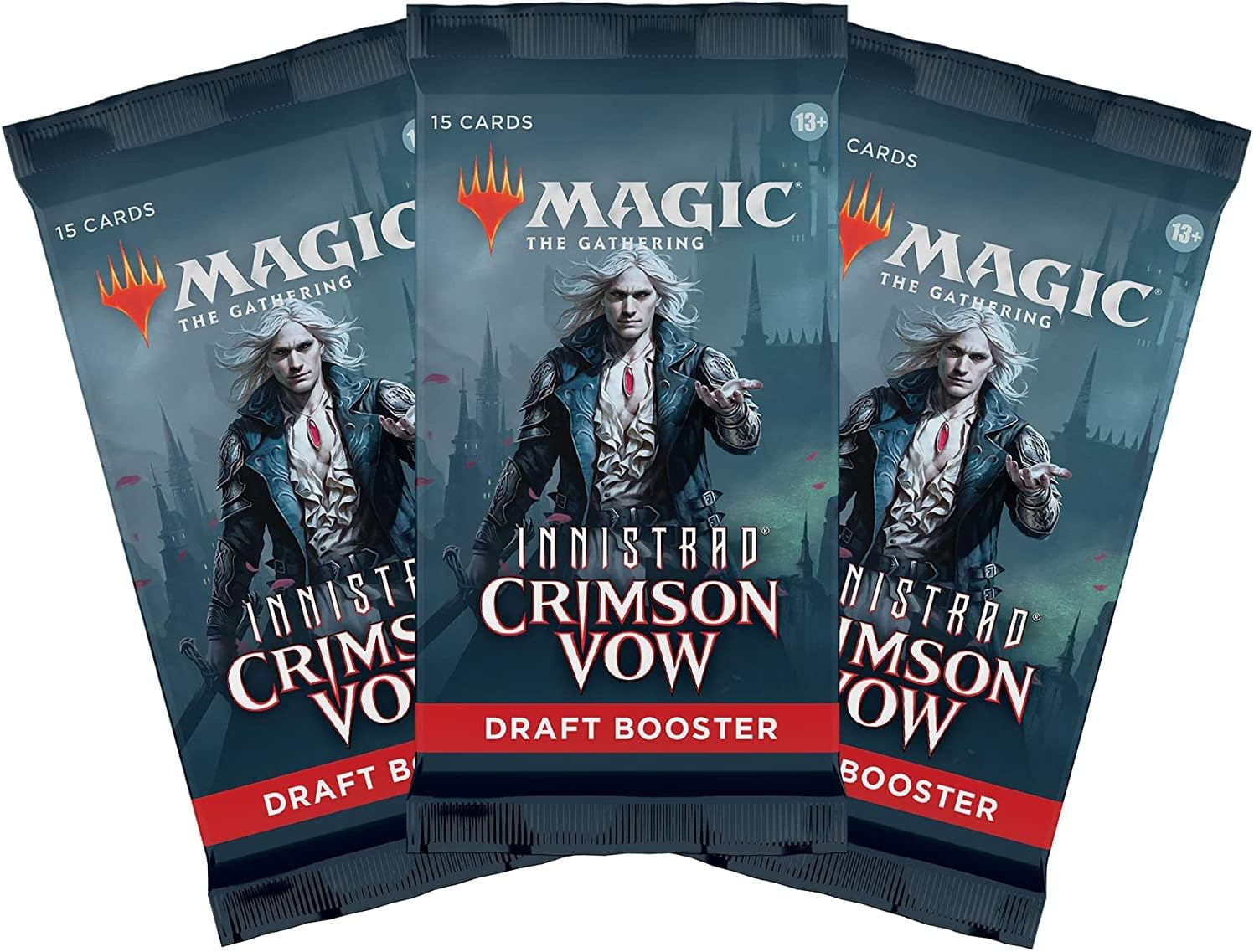 Magic The Gathering Innistrad: Crimson Vow 3-Booster Draft Pack | 45 Magic Cards