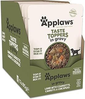 Natural Wet Dog Food Pouch, Grain Free Lamb with Vegetables in Gravy 12 x 85g Pouches