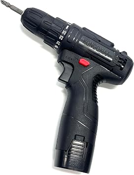 Cordless Power Drill, 21-Speed Electric Hand Drill with Battery, Black