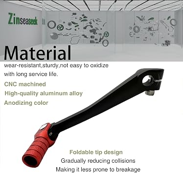 Gear Shifter 119mm 155mm Folding Shift Lever for Motorcycle Dirt Bike Apollino Baja Cfmoto Coolster Kazuma Lifan Polaris Roketa Redcat Textron Taotao (BS-Red, 155)