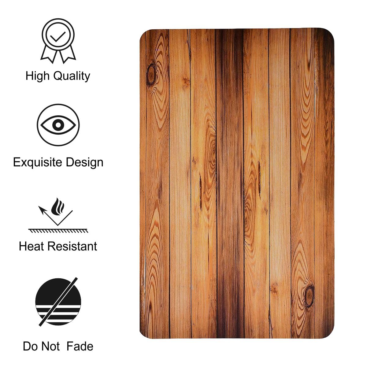 Yellow Weaves Wooden Style Placemats - 4 Piece Set -2