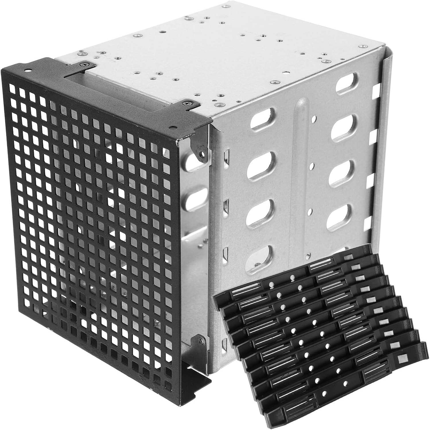 SHOWERORO Hard Drive Cage Bracket for Desktop Mechanical Drive Rack Stable and Install Hard Disk Holder for Drive Bay Conversion