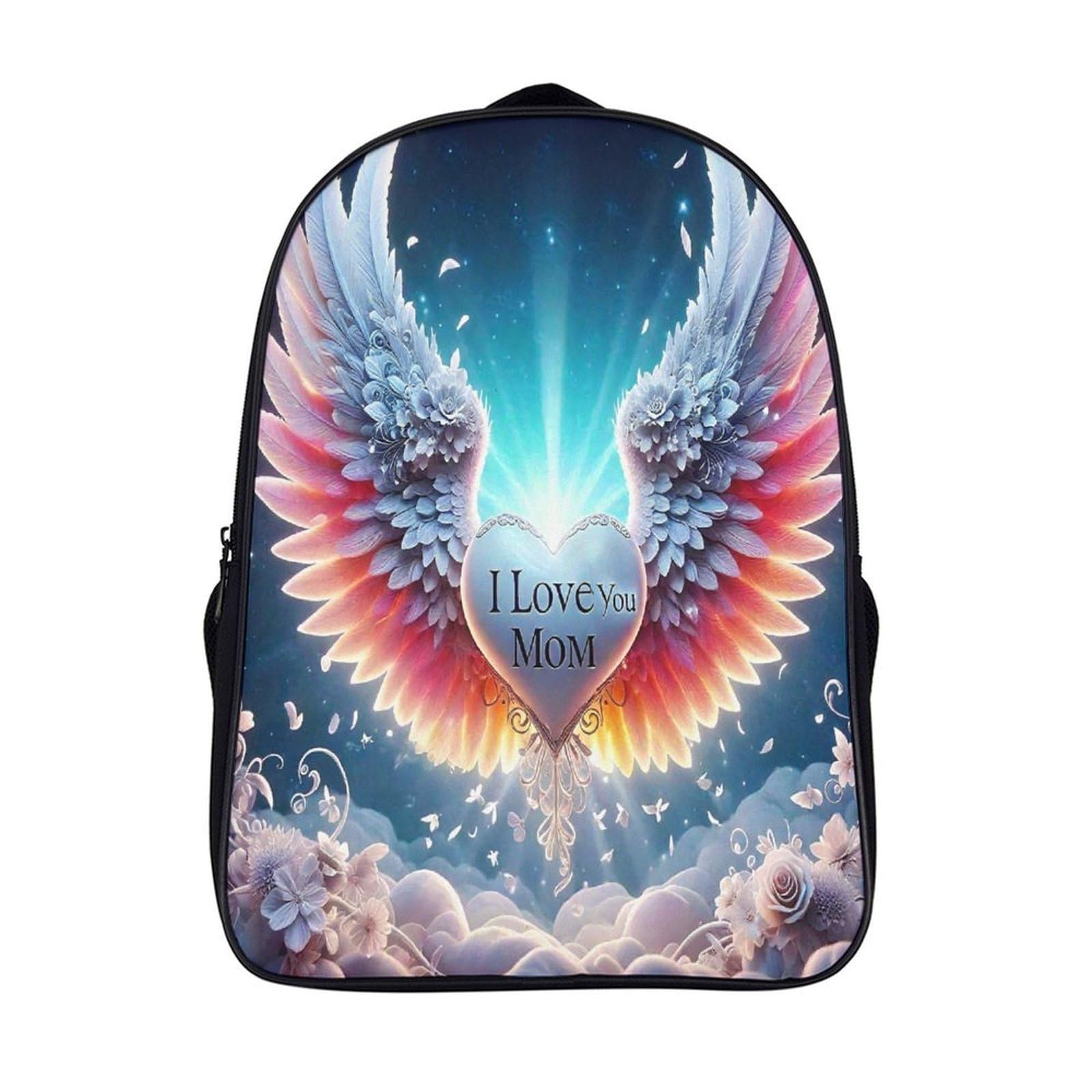 Sacs à dos solide et robuste avec imprimé fleurs 3D, sac d'école à 2 compartiments - 7