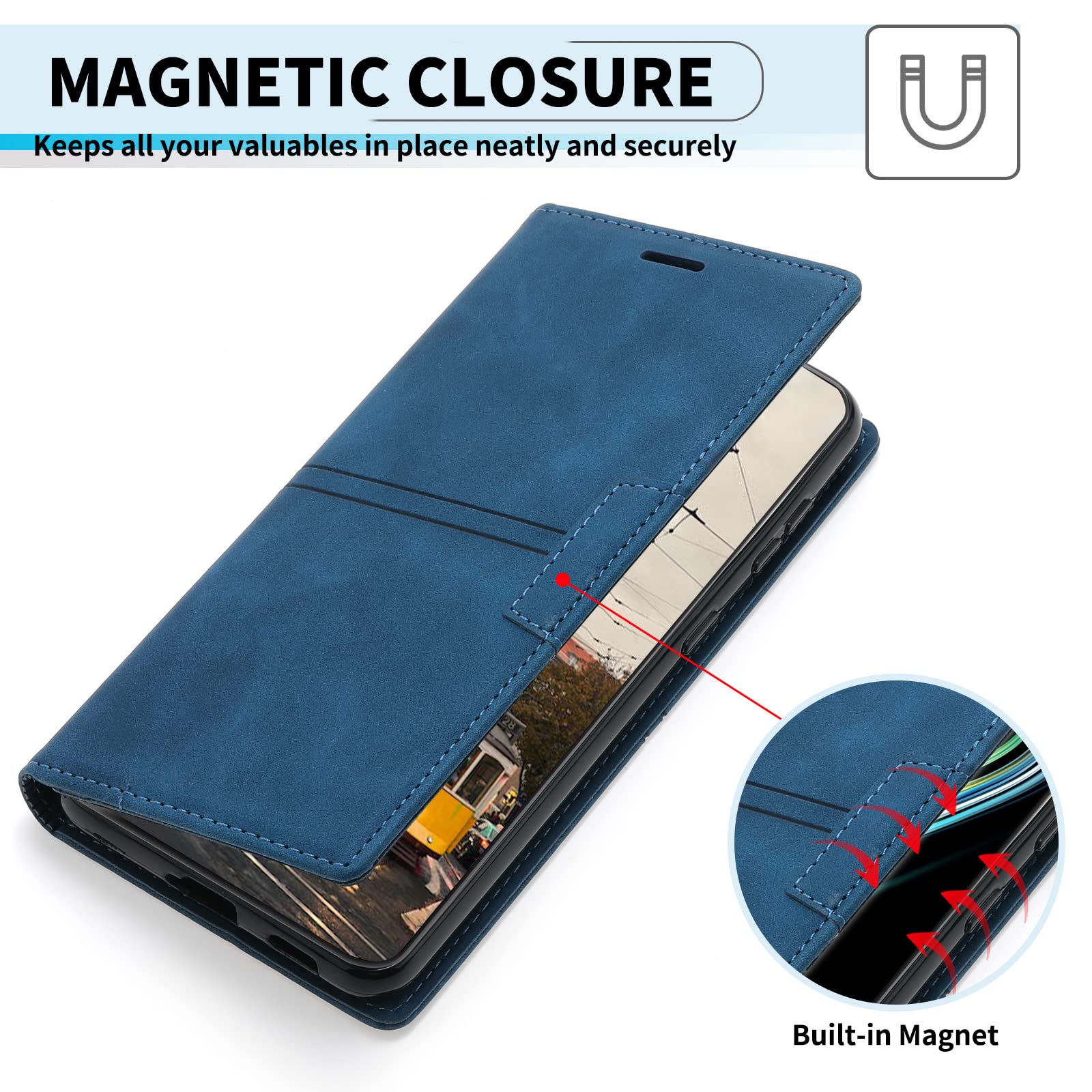 Cover OKZONE Per Xiaomi Mi 11 5G – Custodia Flip In Pelle Con Portafoglio, Slot Per Carte E Supporto Magnetico, Marrone