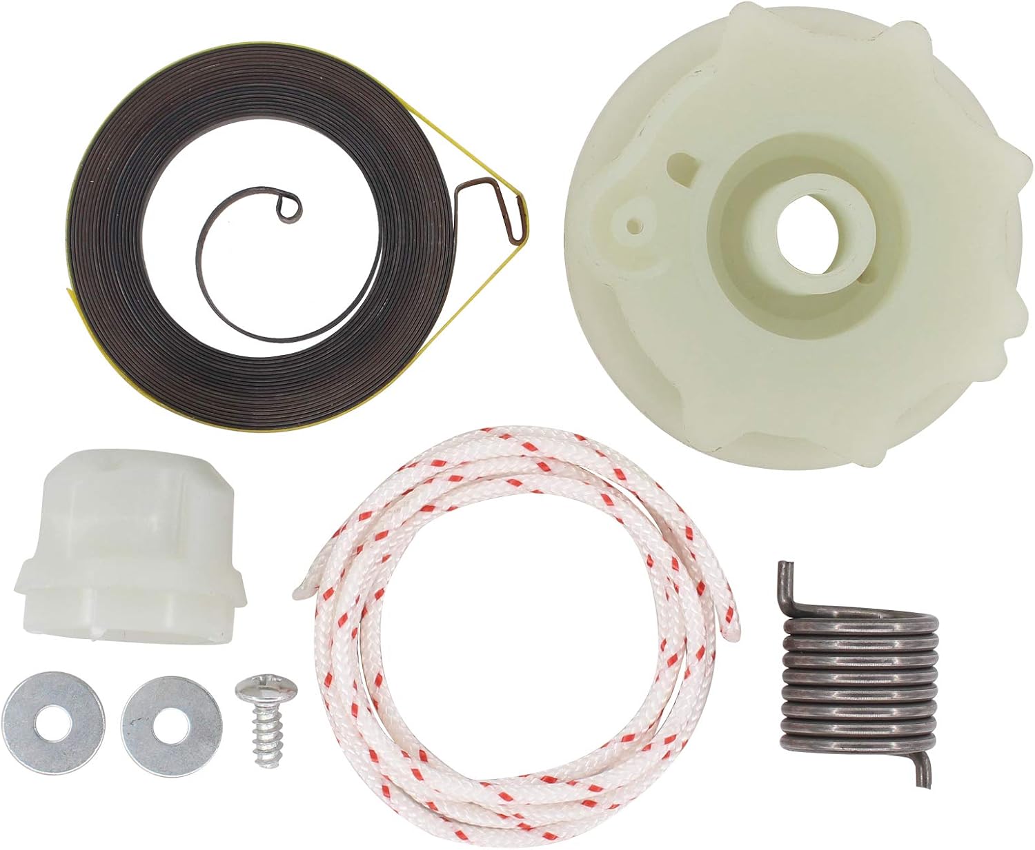 ApplianPar Chainsaw Recoil Starter Pulley Spring Hub Rope Bolt and Washer Kit for Poulan PP4218 PP4620AV PPB4018 SM4218AV Chain Saw 530071966
