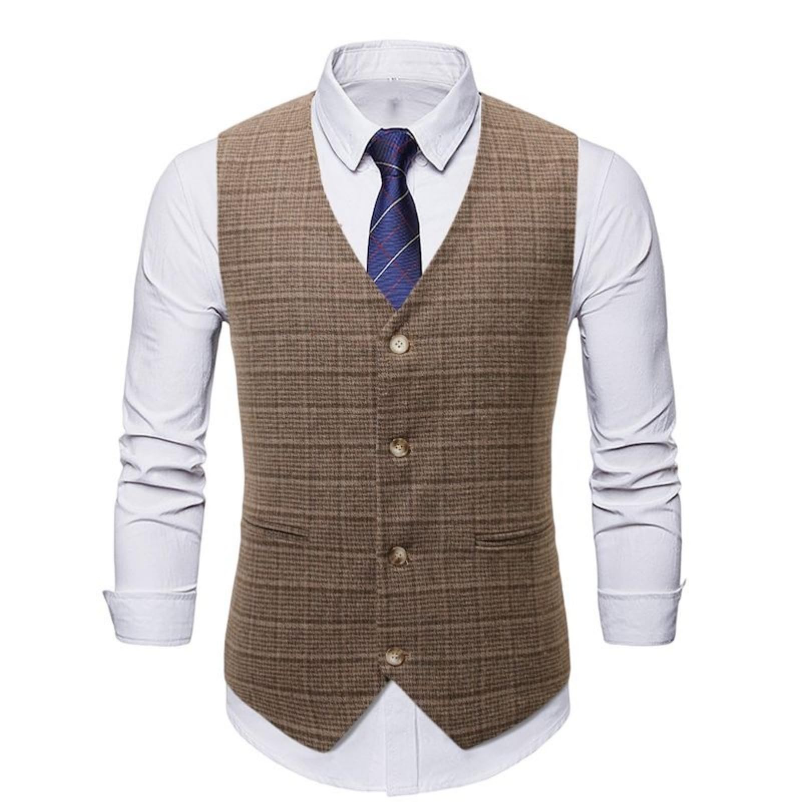 Chaleco a cuadros para hombre cómodo que soluciona tu estilo informal 6