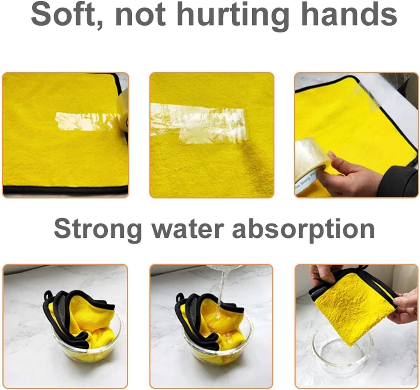 JS-Lin 2pcs Microfiber Auto Wash Towel Car Cleaning Drying Cloth Hemming Car Care Cloth Detailing Car Wash Towel 30x40CM : Automotive