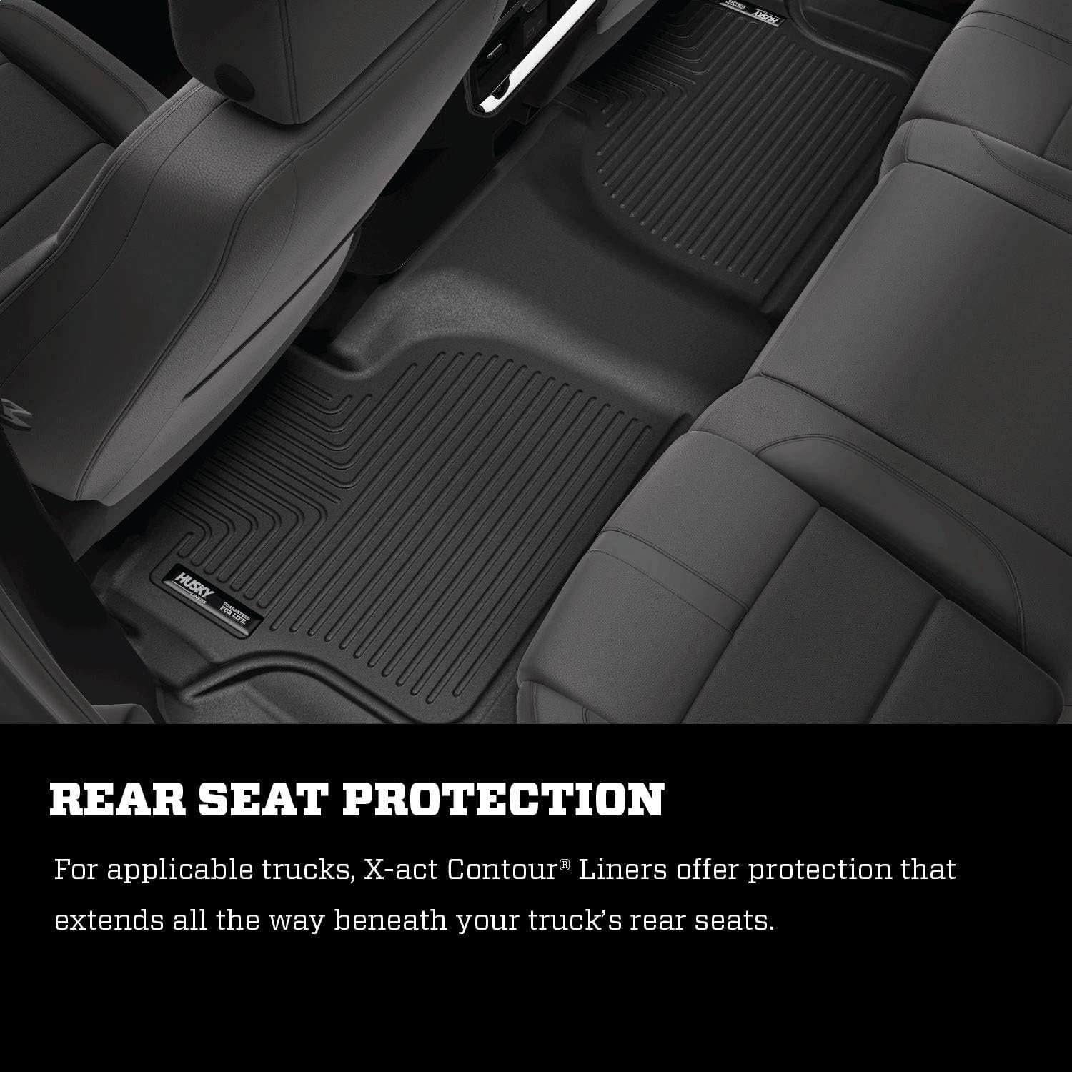 Crazy Deals Husky Liners 53751 Fits 2018-19 Toyota Tacoma Double Cab/Access Cab - Automatic X-act Contour Front Floor Mats, Black