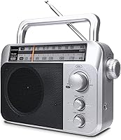 Vista 10 de Retekess TR604W AM FM NOAA Radio, Radios meteorológicas de emergencia portátiles con la mejor recepción, alimentadas por AC o batería D, con esfera