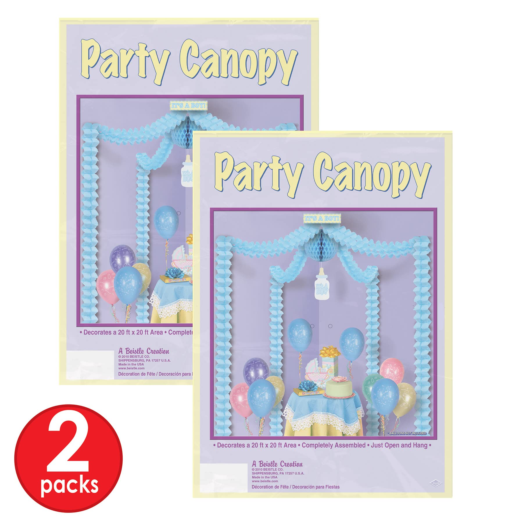 It's A Boy Party Canopy Party Accessory Pack of 2