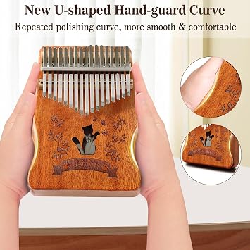 Everjoys Kalimba Thumb Piano 17 Keys w/Free Online Lesson for Adult