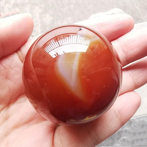 Vista 31 de Escultura de esfera de adivinación de cristal curativo de piedra lunar de 1.575 pulgadas, bola de piedras preciosas, Feng Shui Chakra Aura Piedra