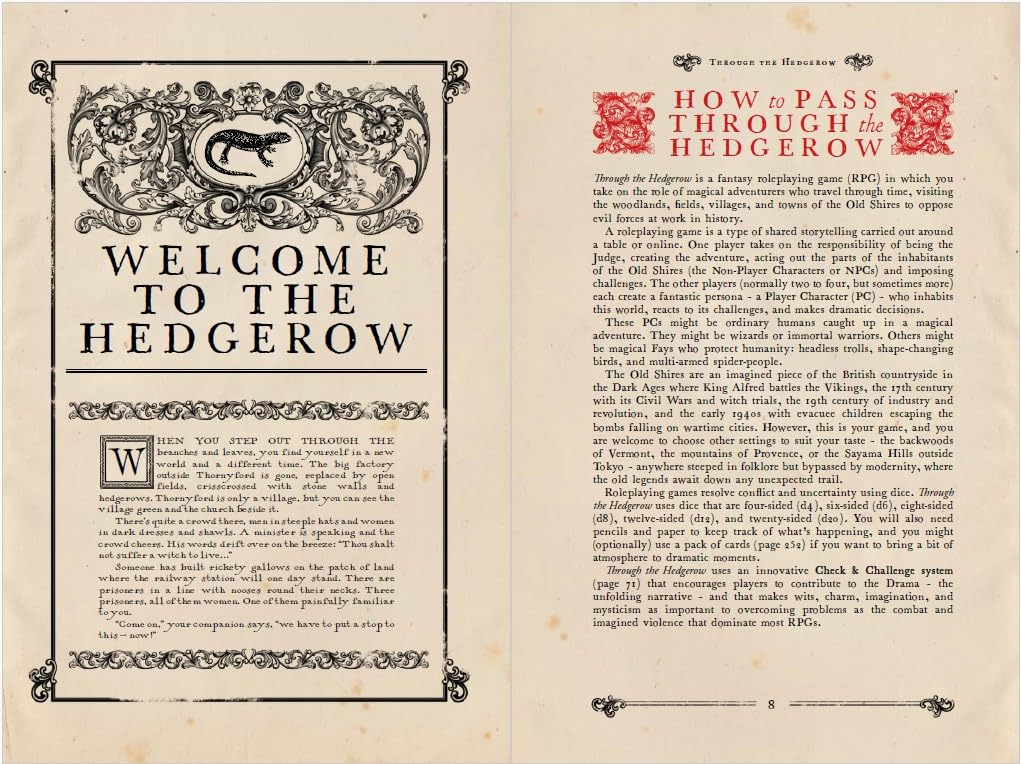 Through the Hedgerow: A Roleplaying Game of Rustic Fantasy (Osprey Roleplaying)      Hardcover – October 1, 2024