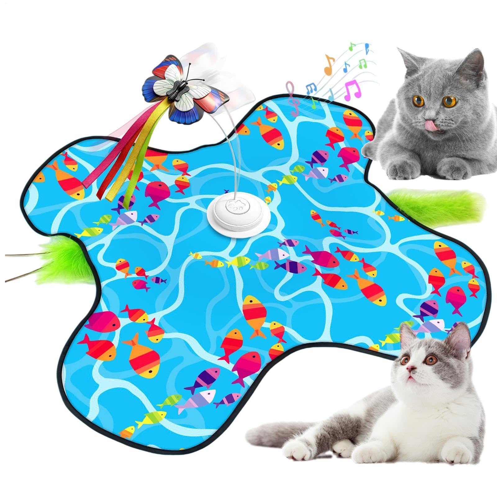 Jouet Interactif pour Chat Activité d'exercice Rechargeable avec Leurres