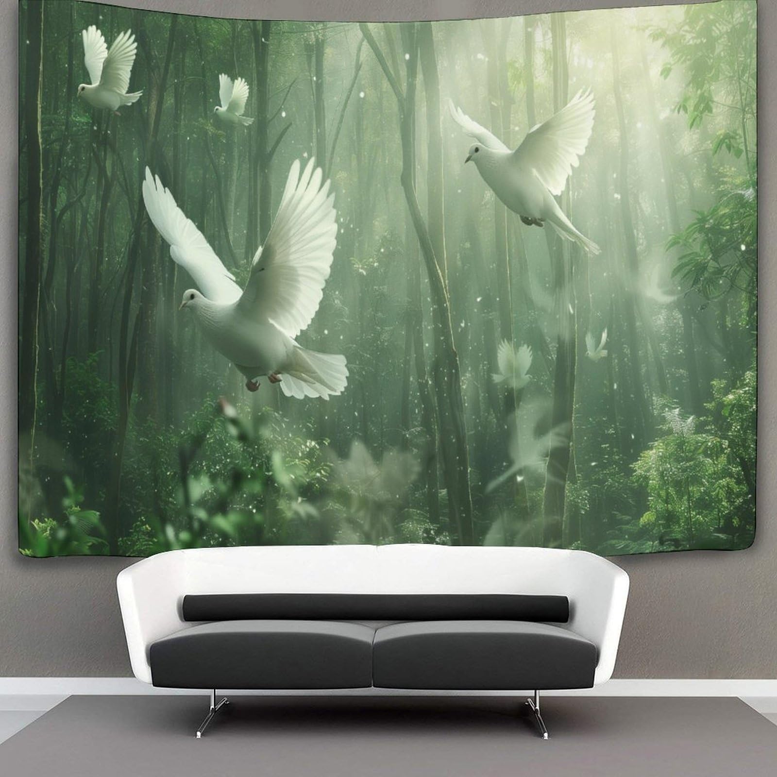 kaiyun 130cmx150cm Tapestry Majestic Doves Tapestries Birds Animals 3D Printing Wall Hanging Home Decorations