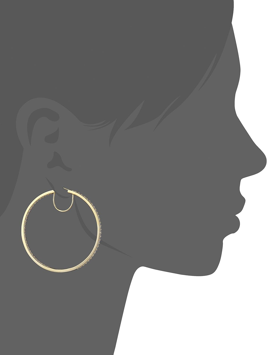 Amazon Essentials Sterling Silver Infinite Elements Cubic Zirconia Round Hoop Earrings (7 cttw) , (previously Amazon Collection)