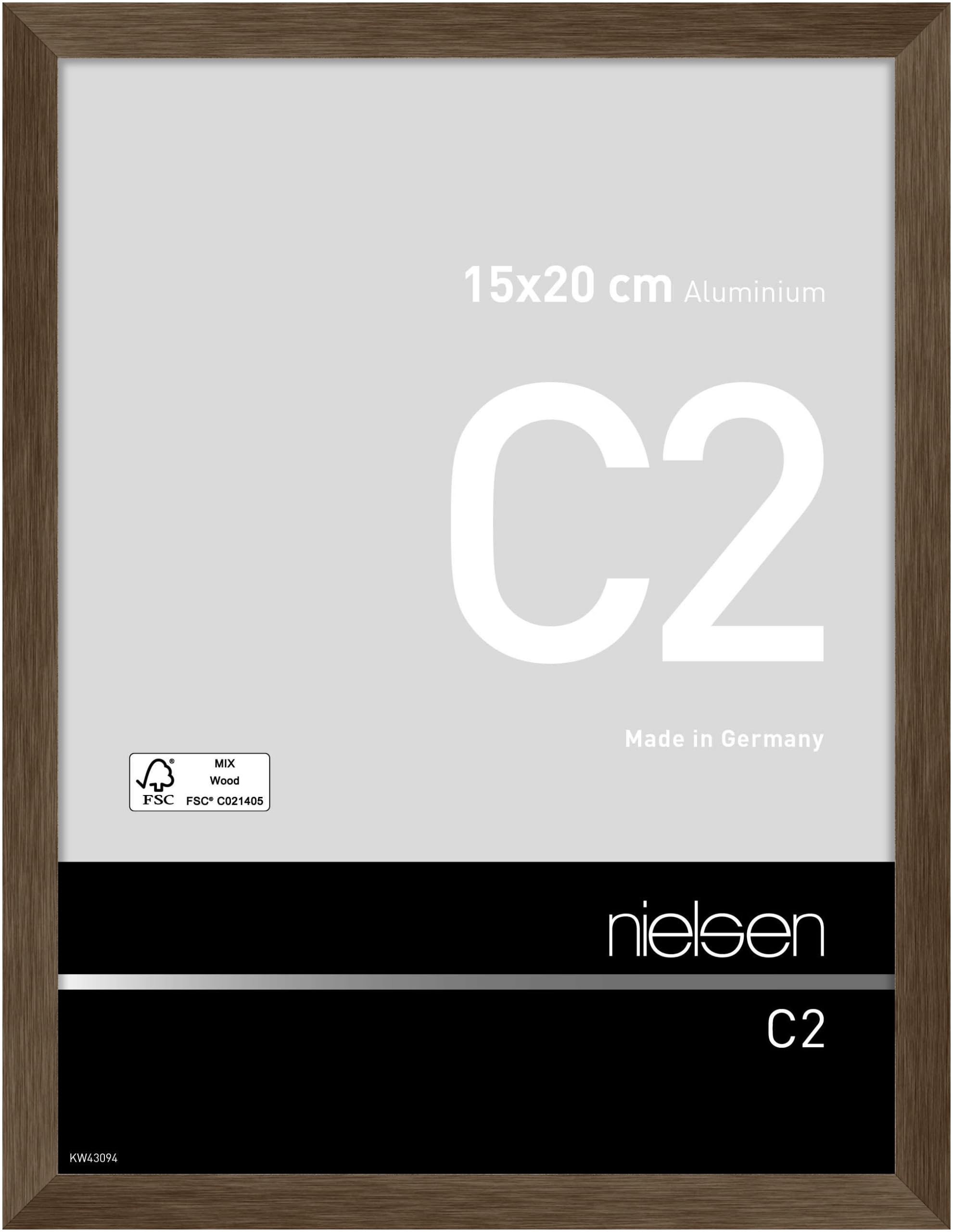 nielsen Aluminium Bilderrahmen C2, 15 x 20 cm, Braun