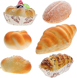 ibasenice 6 Pçs Pão Simulado Sobremesa Artificial Pão Francês Baguetes Pão Artificial Ornamento Comida Brinquedos Decoração De Comida Bolo Artificial Bolo Artificial Pão Brinquedo Prop