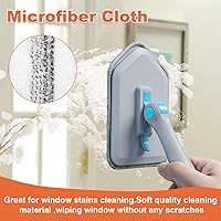 Vista 7 de Cepillo de limpieza de mango largo para ducha, cepillos de limpieza 3 en 1 con 3 cabezales de limpieza de función diferente para limpieza de ducha