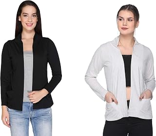 In Love Ladies Casual Cotton Shrugs Combo Pack of 2,2CWSG-51