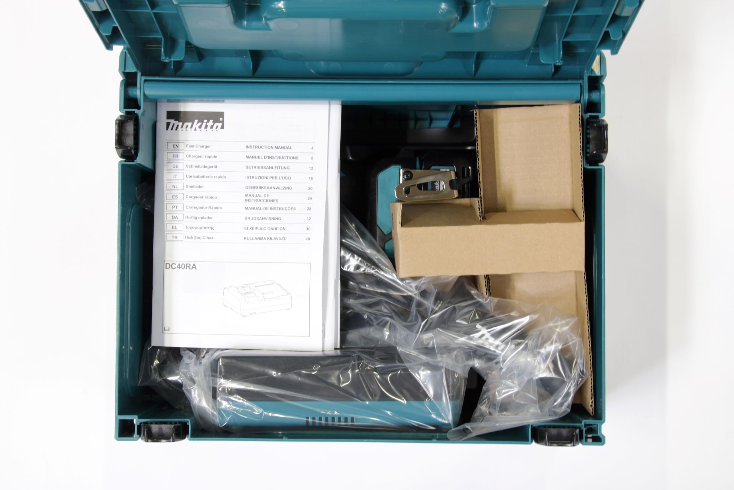 Makita HP001GD201 - Trapano avvitatore a percussione a batteria, 40 V, max. 2,5 Ah, 2 batterie + caricatore in MAKPAC