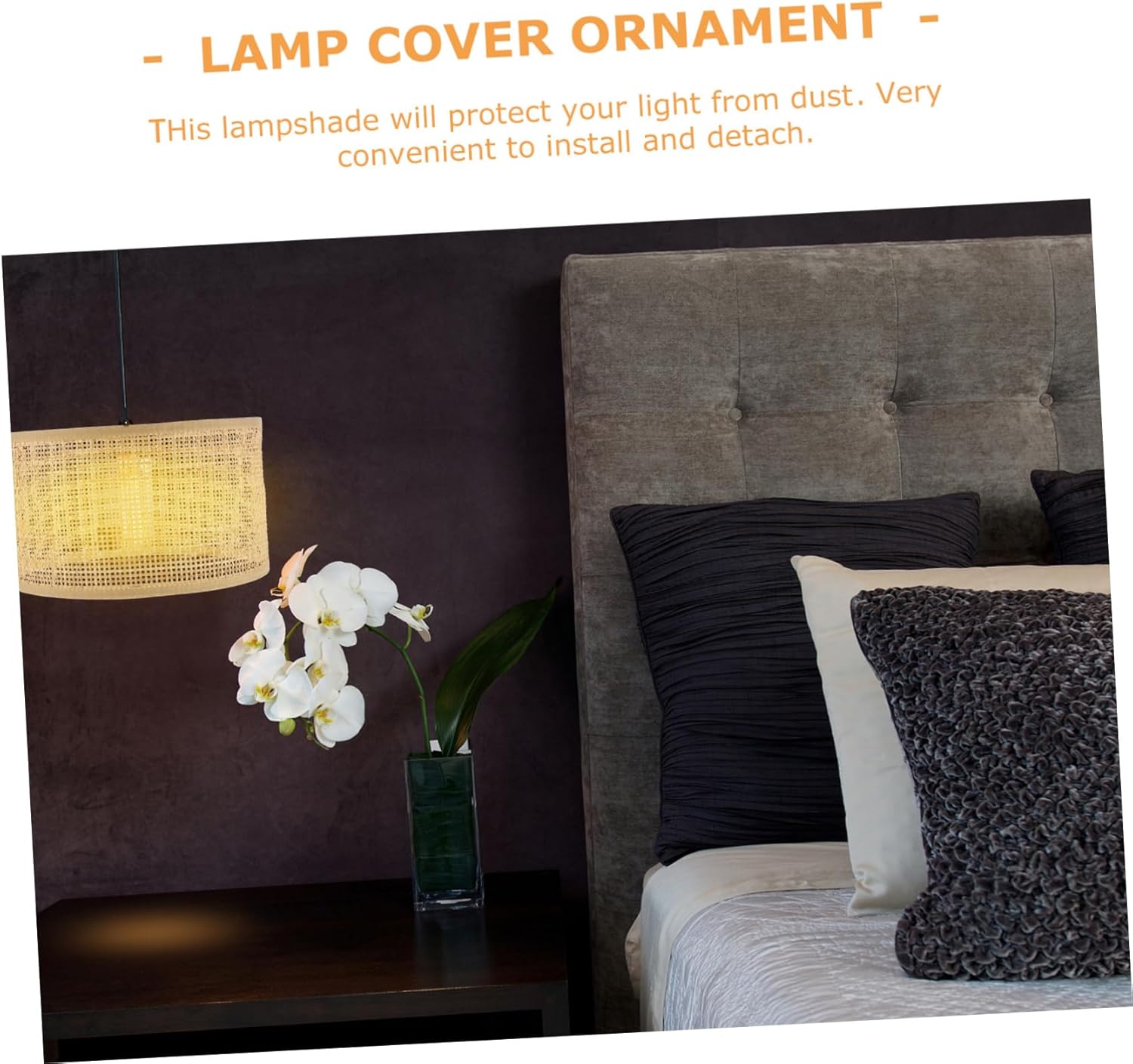 Rustic Rattan Woven Lampshade for Decorative Ceiling Lighting Handcrafted Light Cover Diameter Height for Cozy Bedroom and Living Room Ambiance
