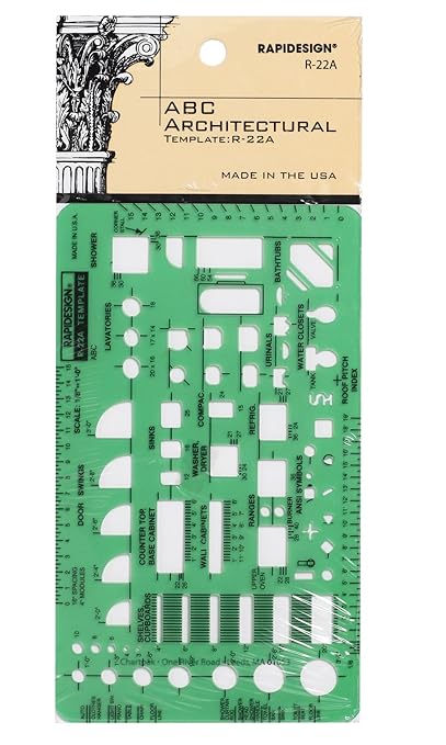 -Chartpak Architectural and Contractors Templates abc architectural 1/8 in. = 1 ft.