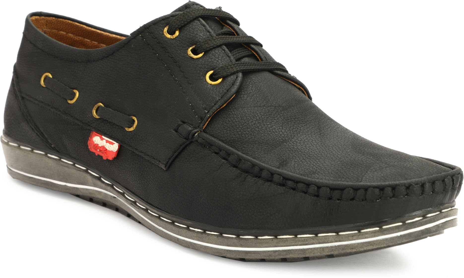 gulass wick Adult Casual Loafers for Men, Black, Size 8, Synthetic, Casual, Flat, Lace-Up-picture-16