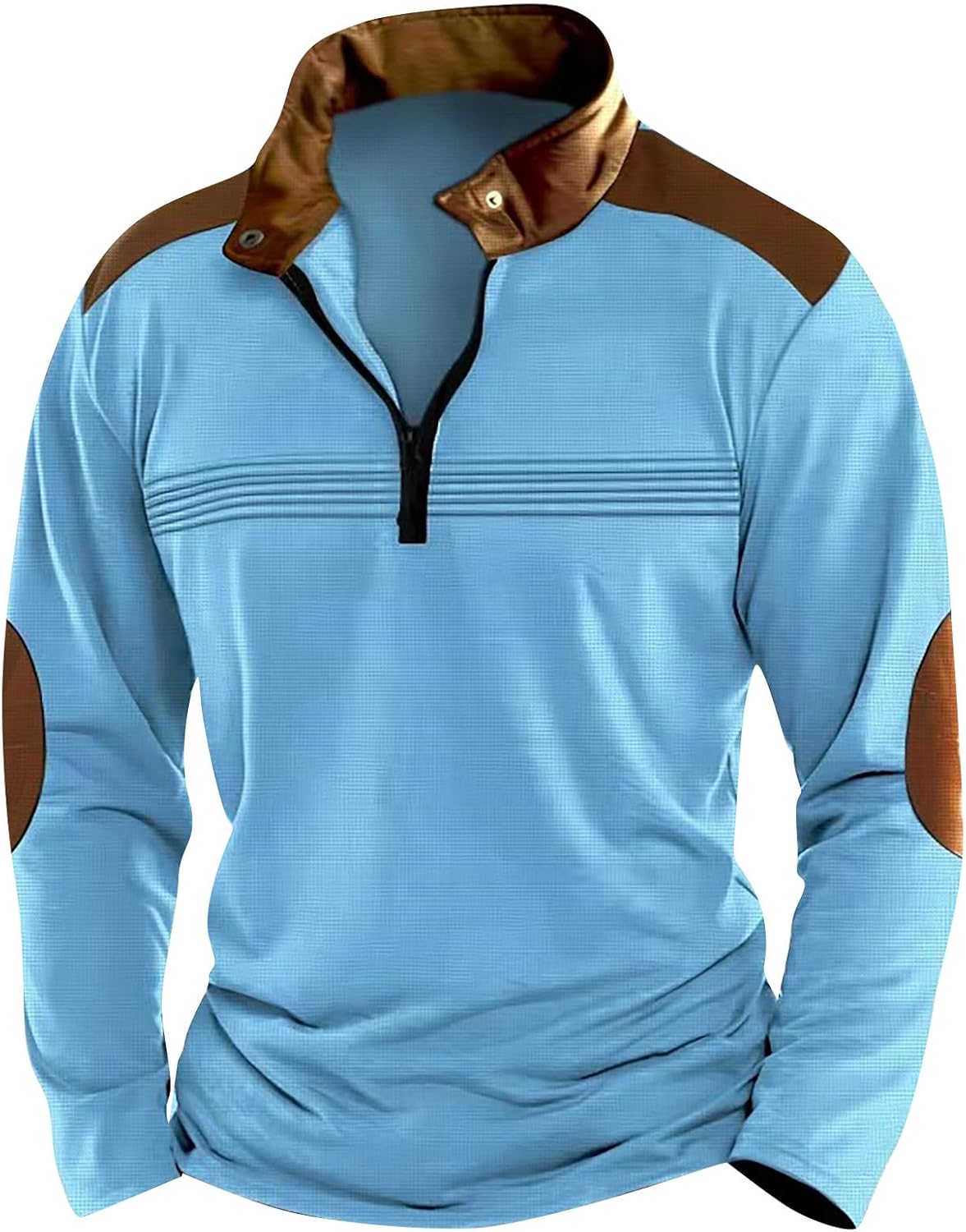RTRDE Men's Fall Shirts Quarter Zip Long Sleeve, Mock Neck Pullover Casual Golf Shirts, S-3XL
