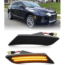 Smoked Lens Full Led Bumper Side Marker Lights for Chevy Blazer 2019-2023, for Cadillac XT5 2017-2024, for Cadillac ATS 2013-2014 Smoekd Lens Front Markers Driving Singal Lamps, pack of 2