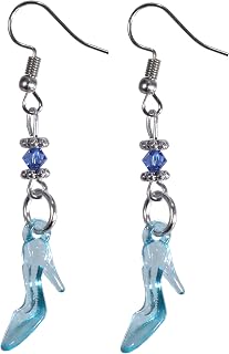 Earrings, High Heel Petite Shoeaholic Acrylic with Austrian Crystal Shoe Dangle Earrings+ GIFT BAG