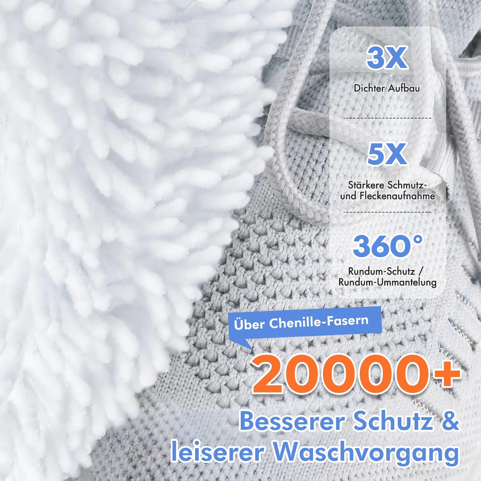 Besuche den Teletrogy- Teletrogy 2Pcs Schuhwaschbeutel Waschmaschine, 3D-Net Schuhwaschbeutel, Rundum-Reinigung, Wiederverwendbar Wäschesack Schuhe mit Verstecktem Reißverschluss, Schuhbeutel für Waschmaschine, Max EU46 in use