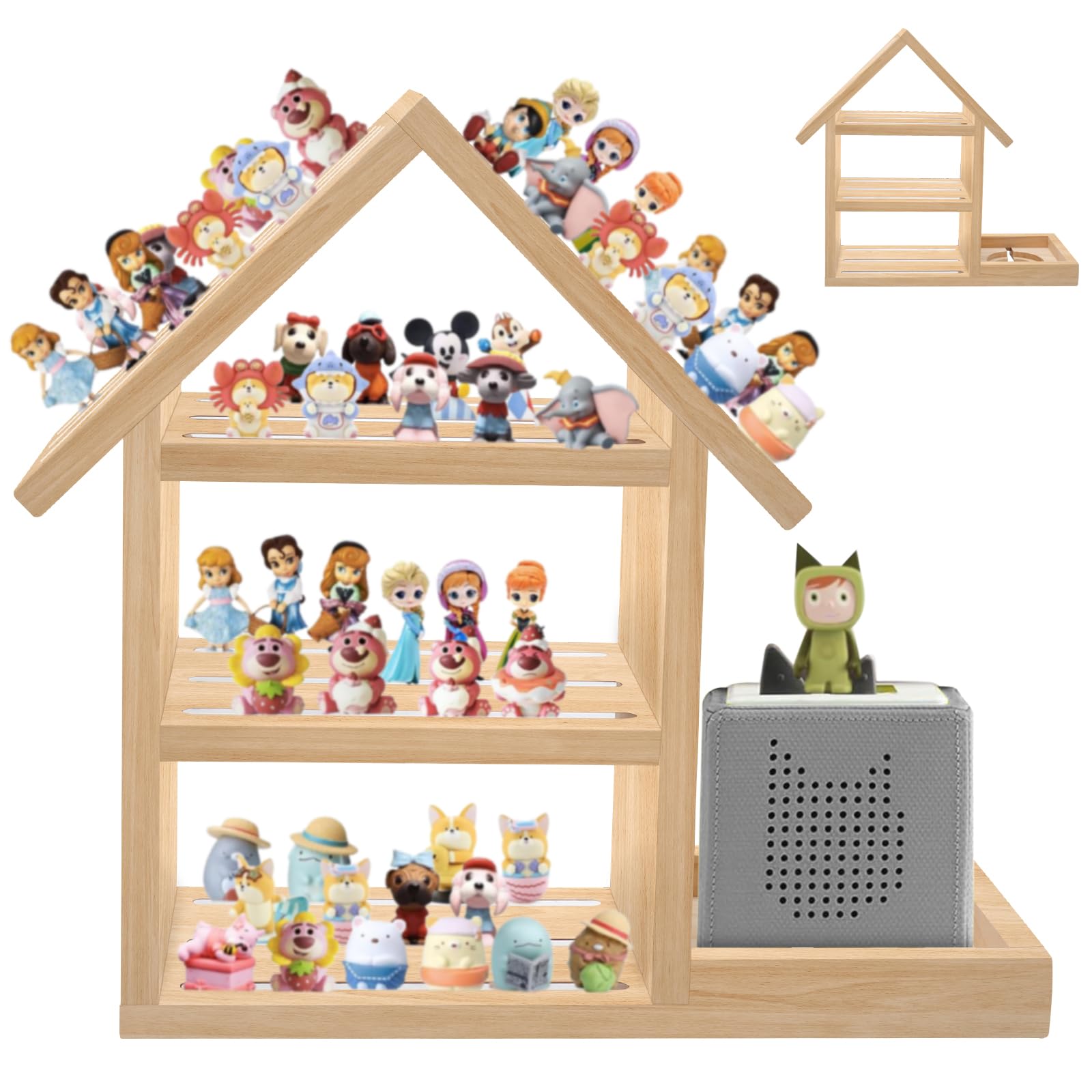 Tonie Étagère pour chambre d'enfant, en forme de maison, pour jusqu'à 85 Toniebox, magnétique, pour Tonie Box et figurines, pour garçons et filles
