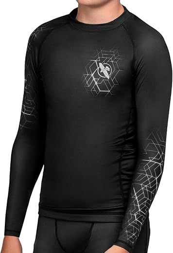Hayabusa Geo Kids BJJ Rash Guard Boys and Girls Long Sleeve