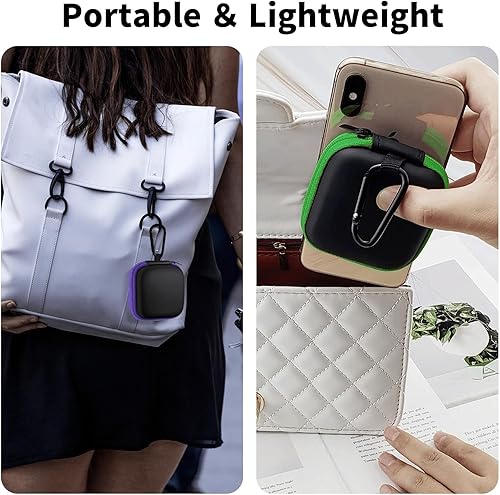 Miniatura 5 de MOLOVA Paquete de 2 fundas cuadradas para auriculares, estuche portátil de EVA para almacenamiento, accesorios para teléfono celular, organizador
